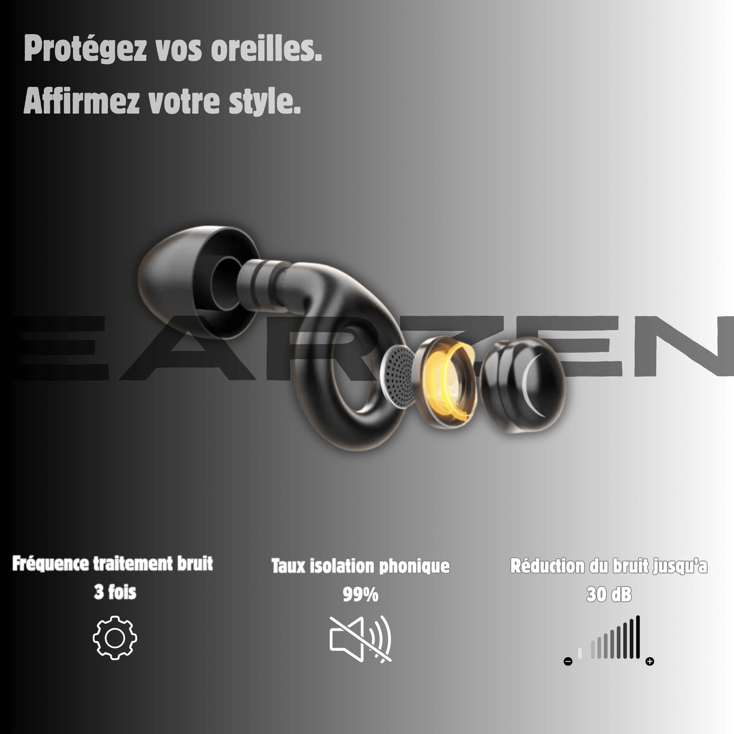 Bouchons anti-bruit réutilisables étui de transport