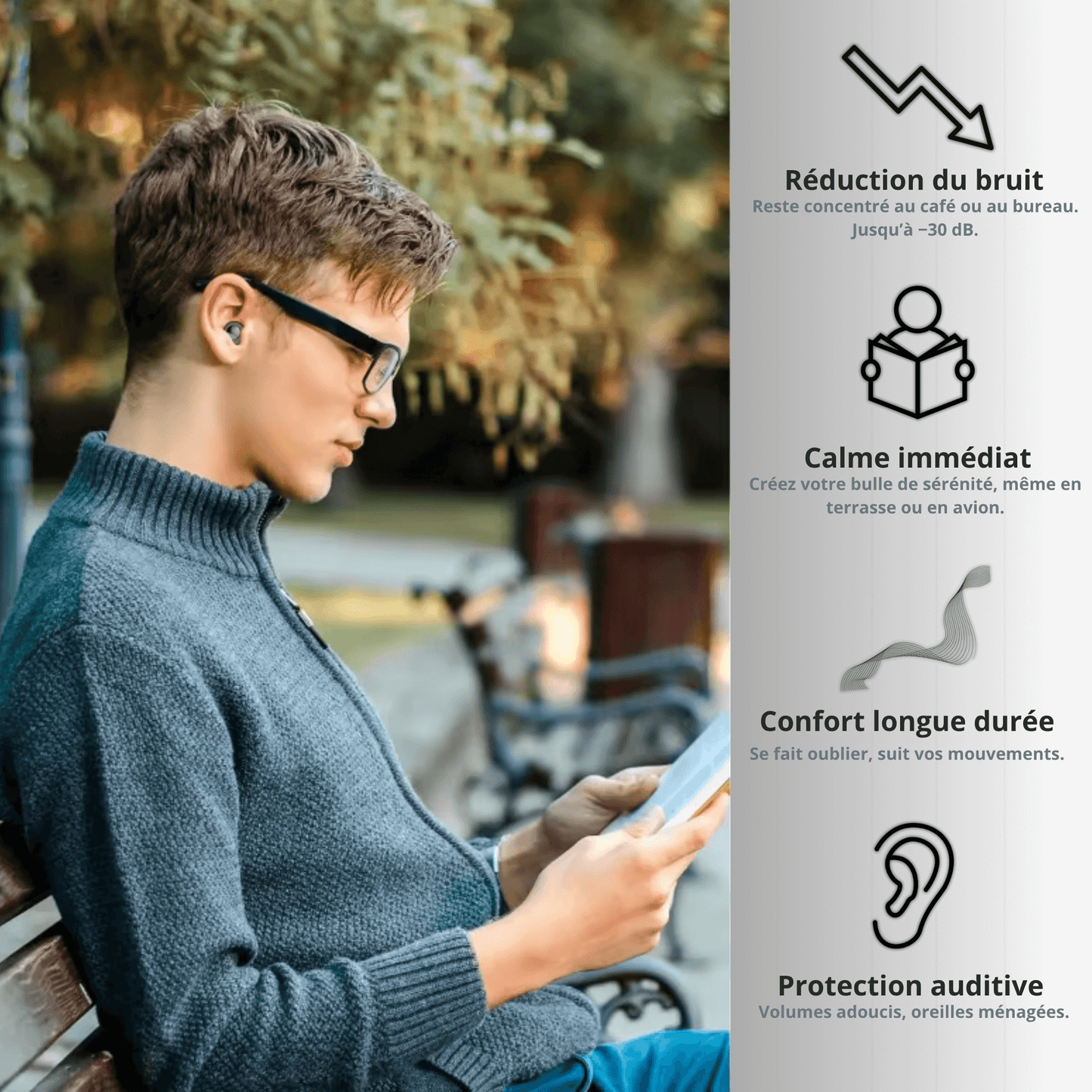 Bouchons anti-bruit réutilisables pour dormir