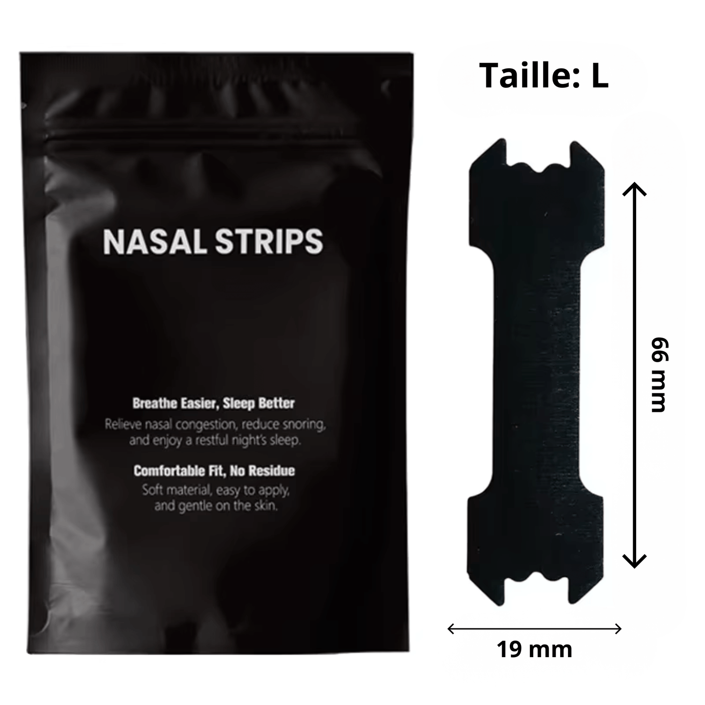 Bandes nasales anti-ronflement pour respiration libre et nuit réparatrice