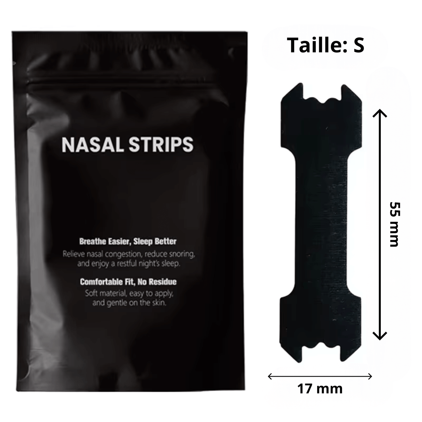 Bandes nasales anti-ronflement hypoallergéniques pour ouvrir les voies nasales