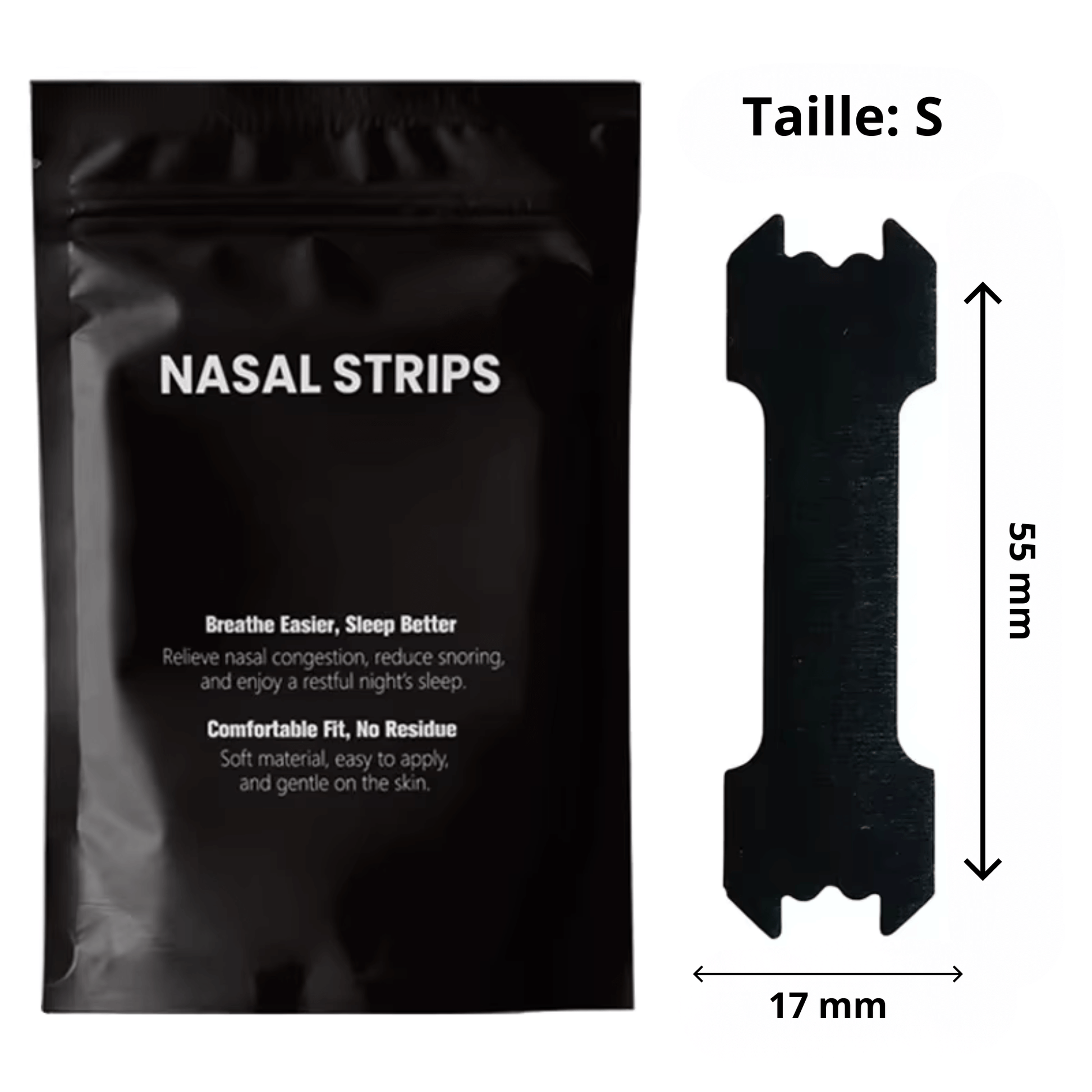 Bandes nasales anti-ronflement hypoallergéniques pour ouvrir les voies nasales