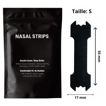 Bandes nasales anti-ronflement hypoallergéniques pour ouvrir les voies nasales