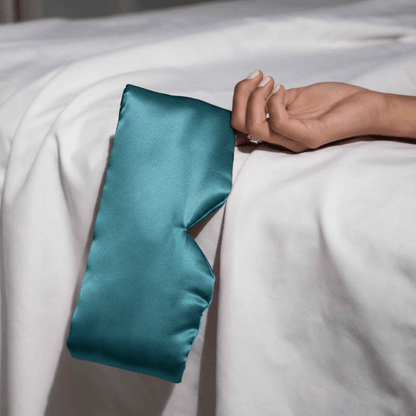 Masque de sommeil - 100 pour cent soie de mûrier bleu, confort nuit premium